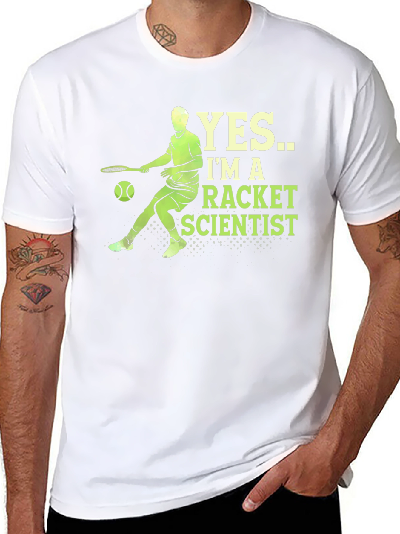 Racket Scientist Graphic T-Shirt - Black