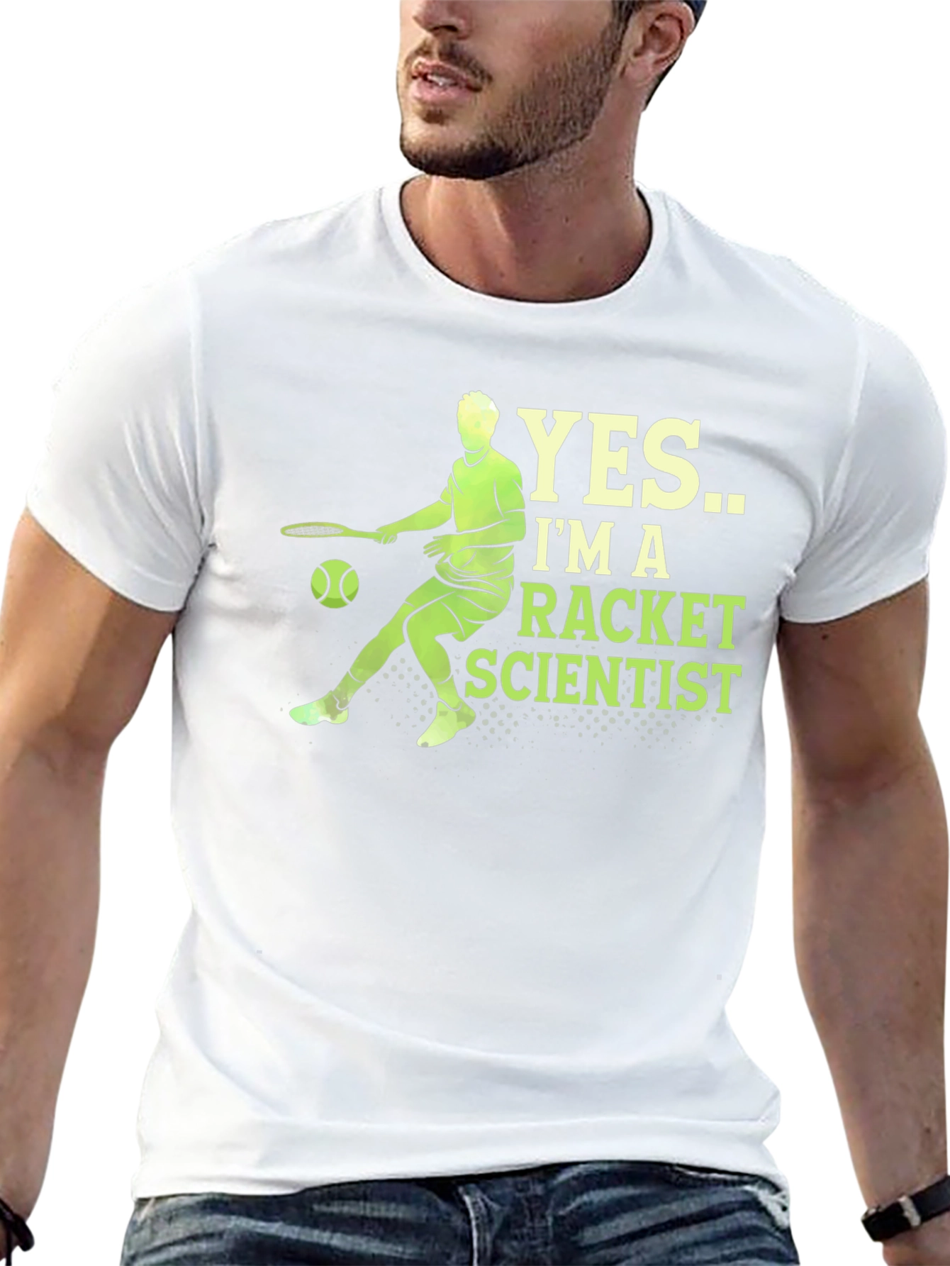 Racket Scientist Graphic T-Shirt - Black