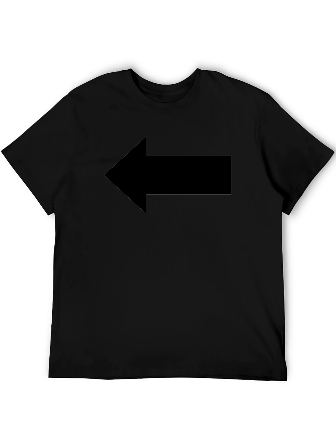 Left Arrow Graphic Tee - Black Casual Shirt