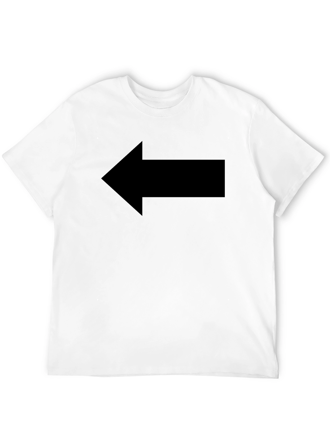Left Arrow Graphic Tee - Black Casual Shirt