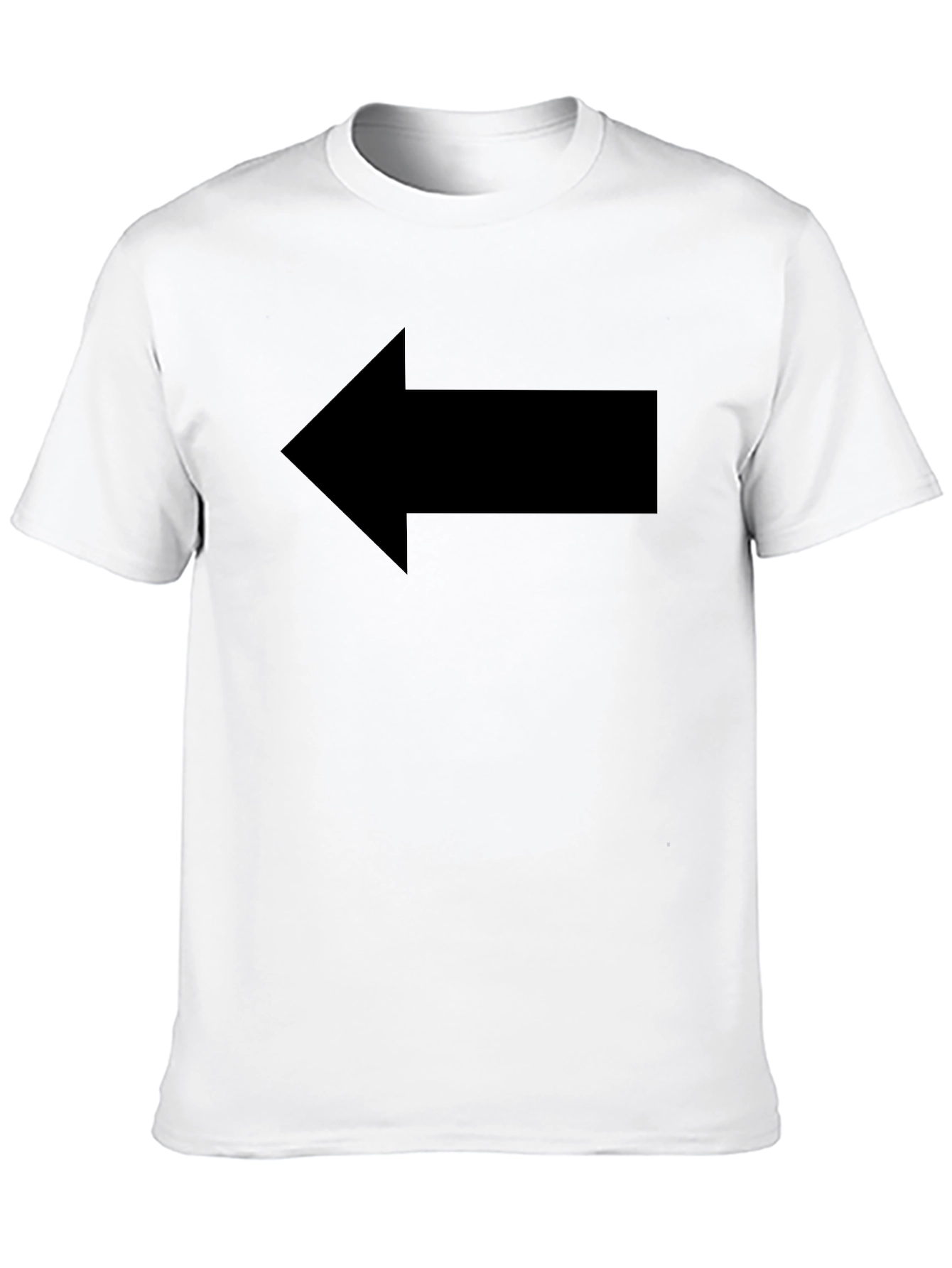 Left Arrow Graphic Tee - Black Casual Shirt