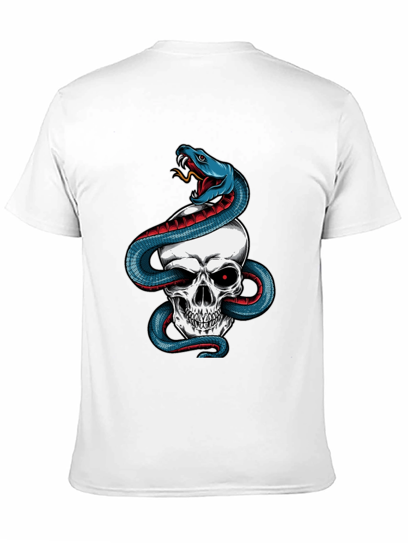 Skull & Snake Graphic Tee - Mens Black T-Shirt