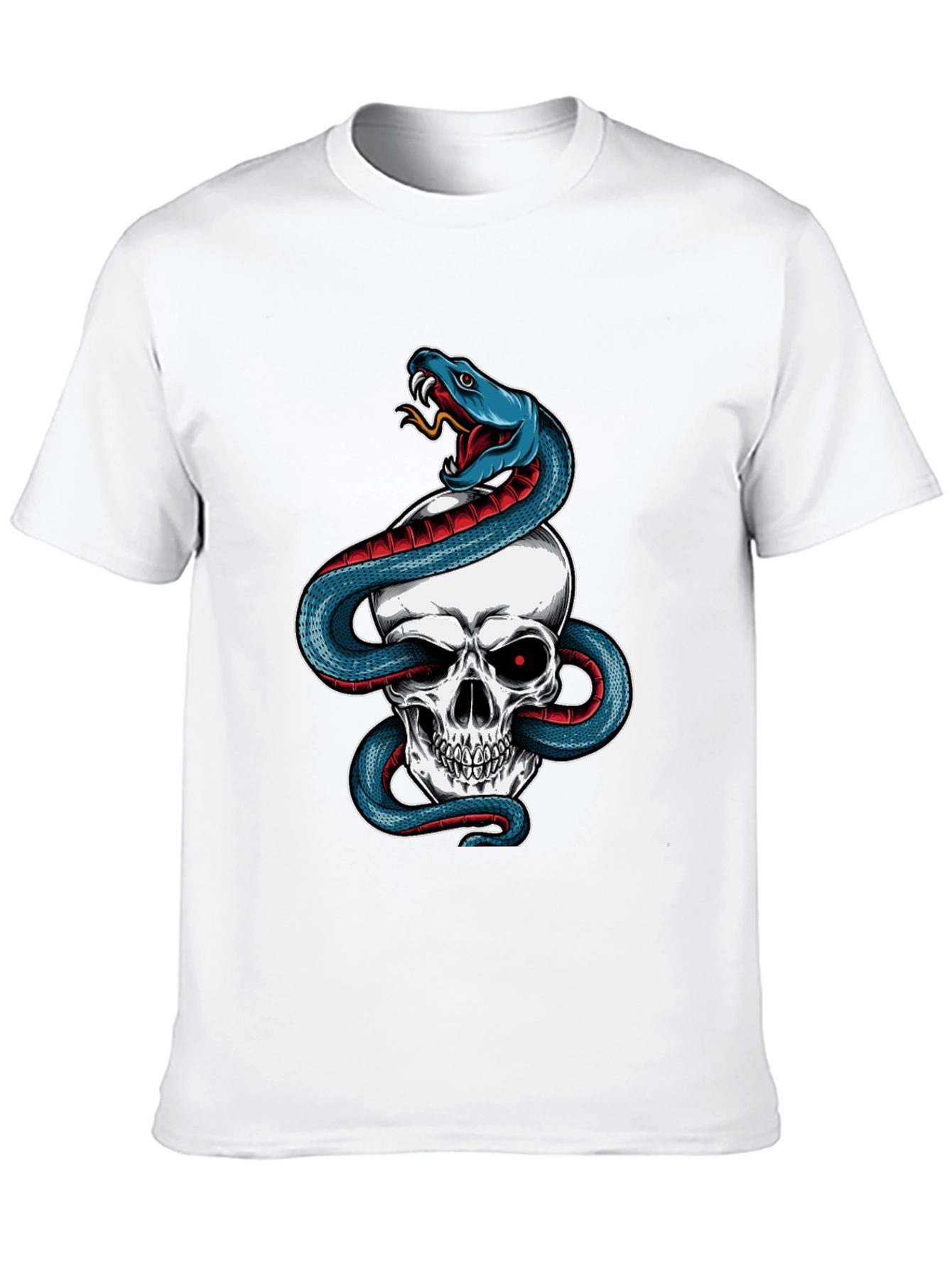 Skull & Snake Graphic Tee - Mens Black T-Shirt