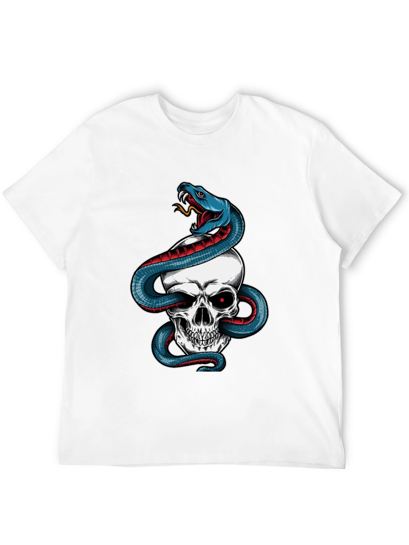 Skull & Snake Graphic Tee - Mens Black T-Shirt
