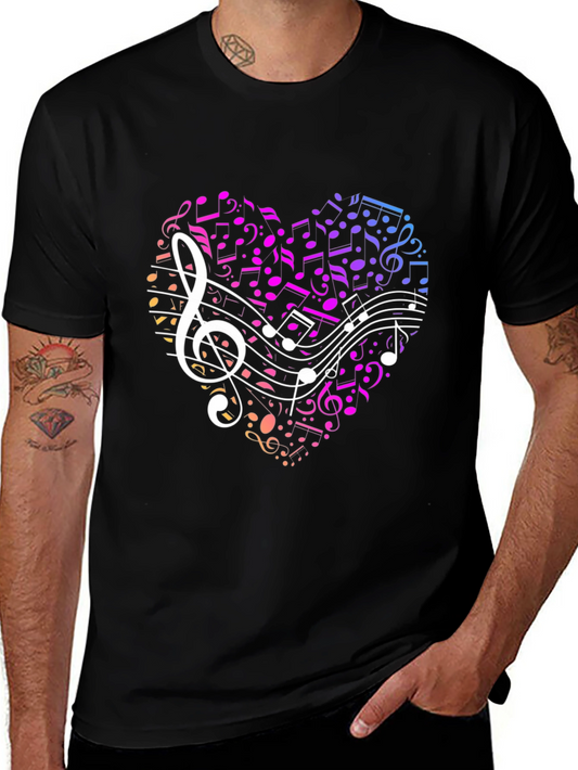 Music Heart T-Shirt - Express Your Love for Music!