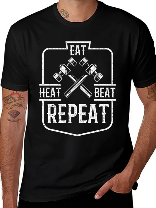 Eat Heat Beat Repeat Blacksmith T-Shirt