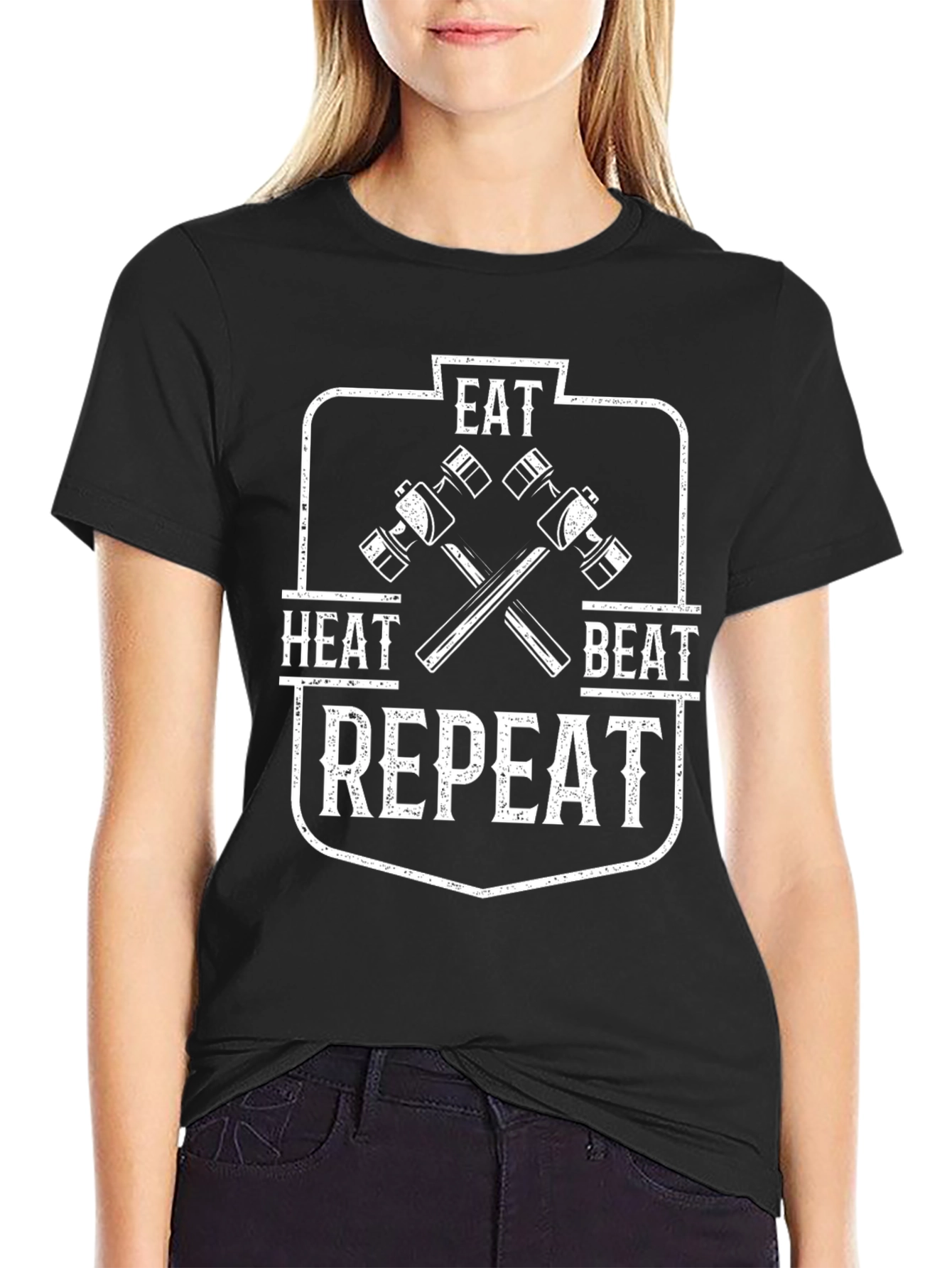 Eat Heat Beat Repeat Blacksmith T-Shirt