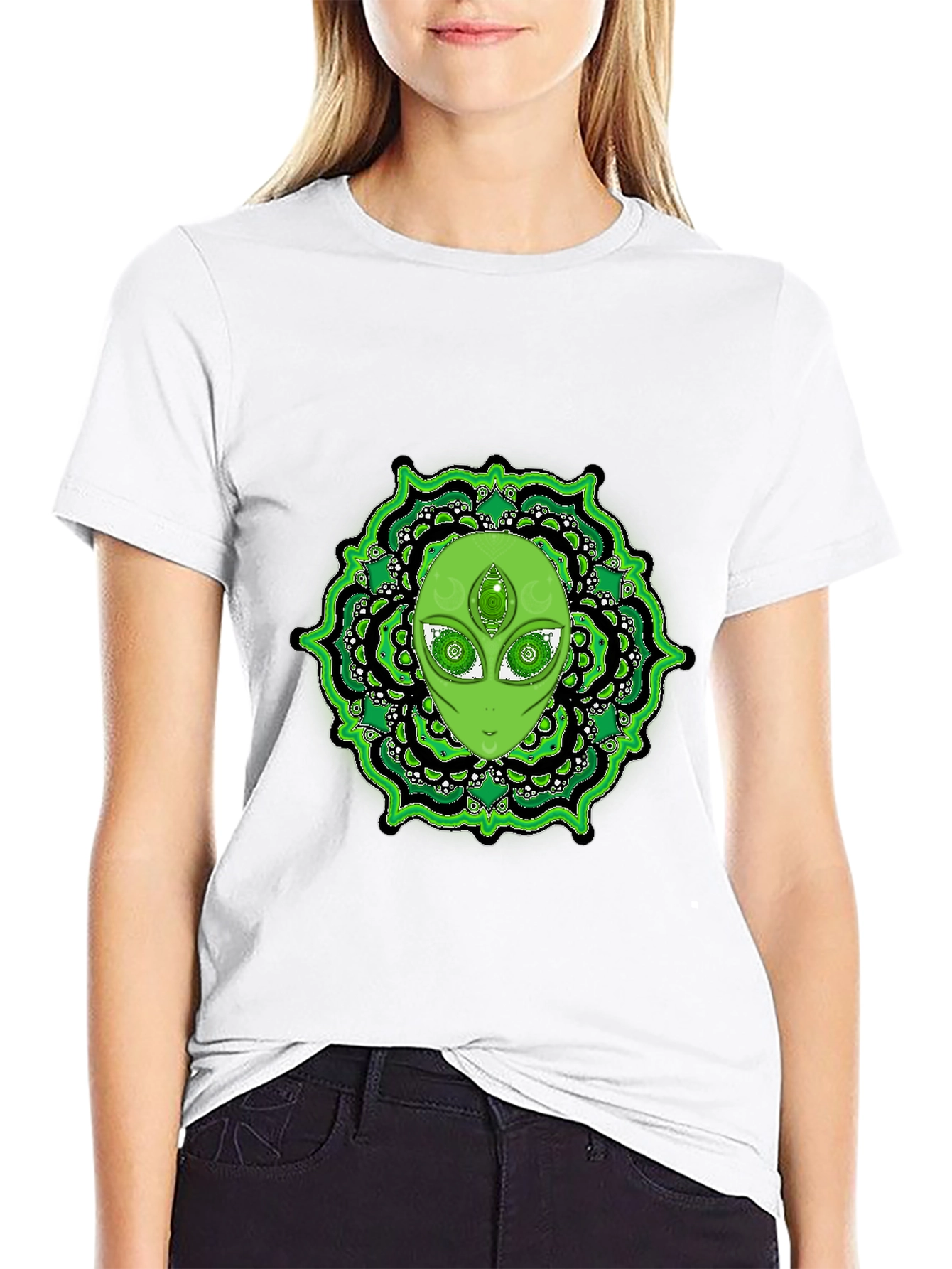 Third Eye Alien Mandala Graphic Tee
