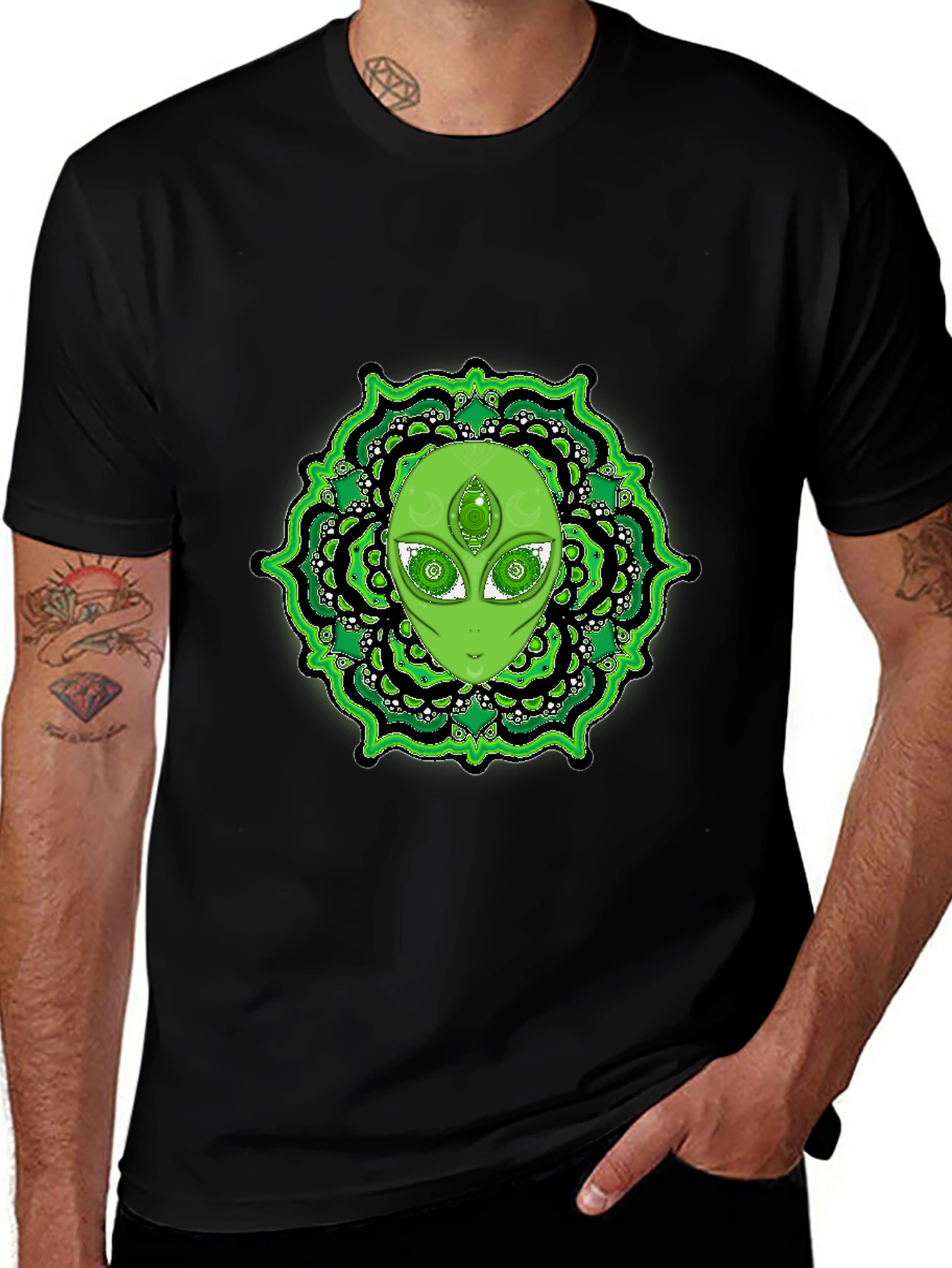 Third Eye Alien Mandala Graphic Tee
