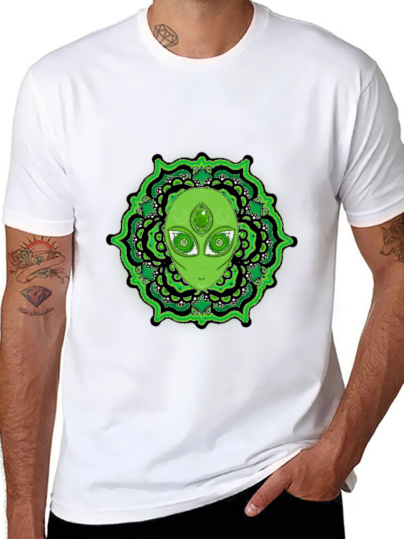 Third Eye Alien Mandala Graphic Tee