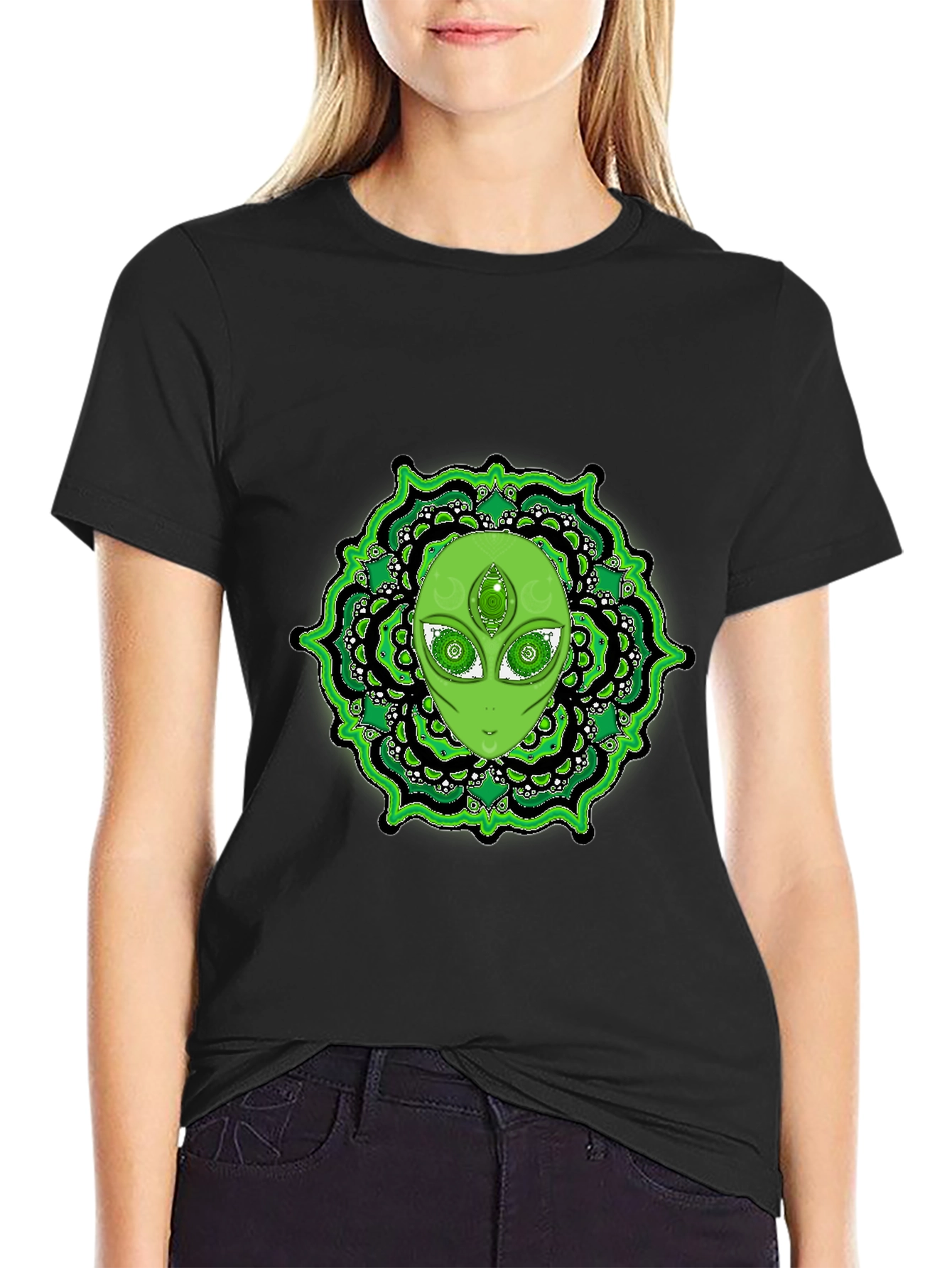 Third Eye Alien Mandala Graphic Tee