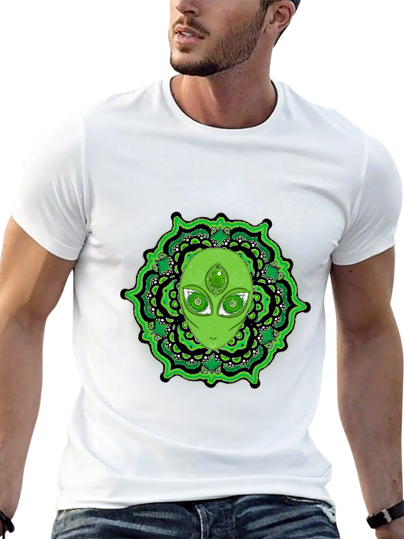 Third Eye Alien Mandala Graphic Tee