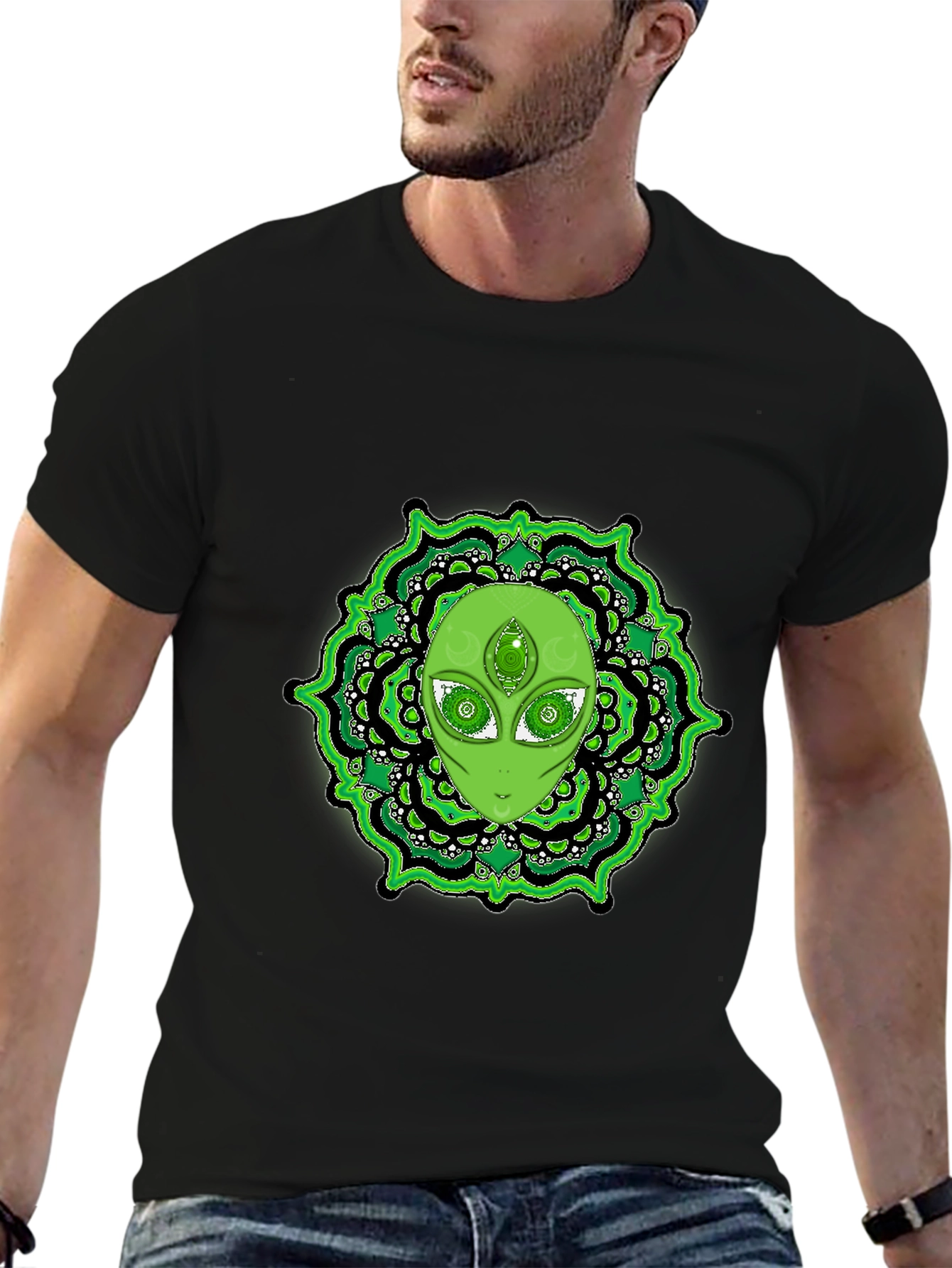 Third Eye Alien Mandala Graphic Tee