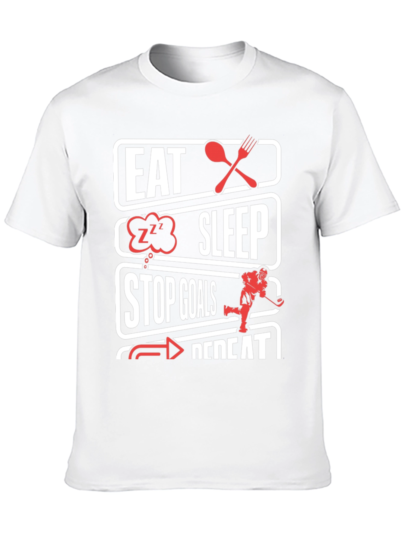 Eat Sleep Stop Goals Hockey T-Shirt