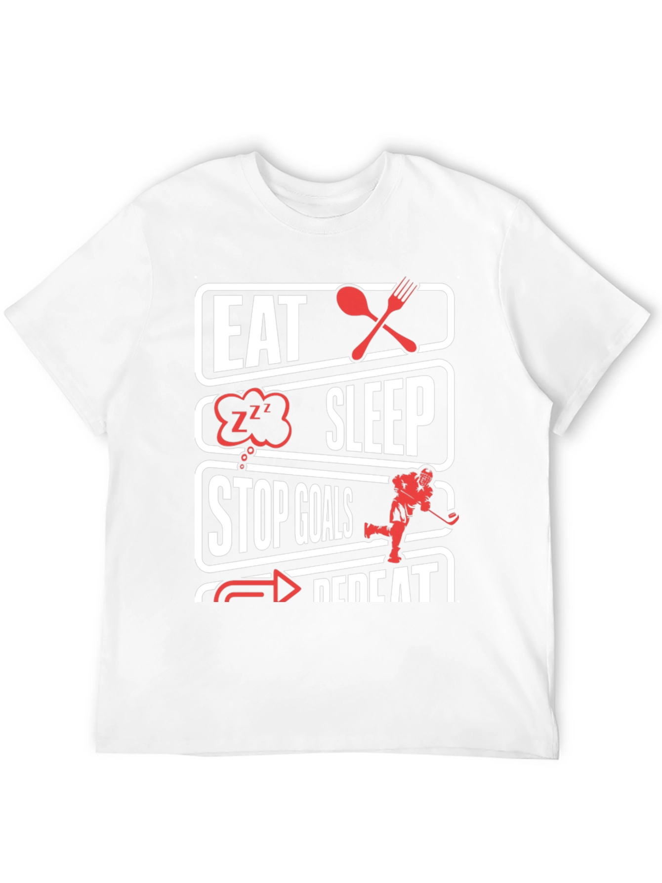 Eat Sleep Stop Goals Hockey T-Shirt