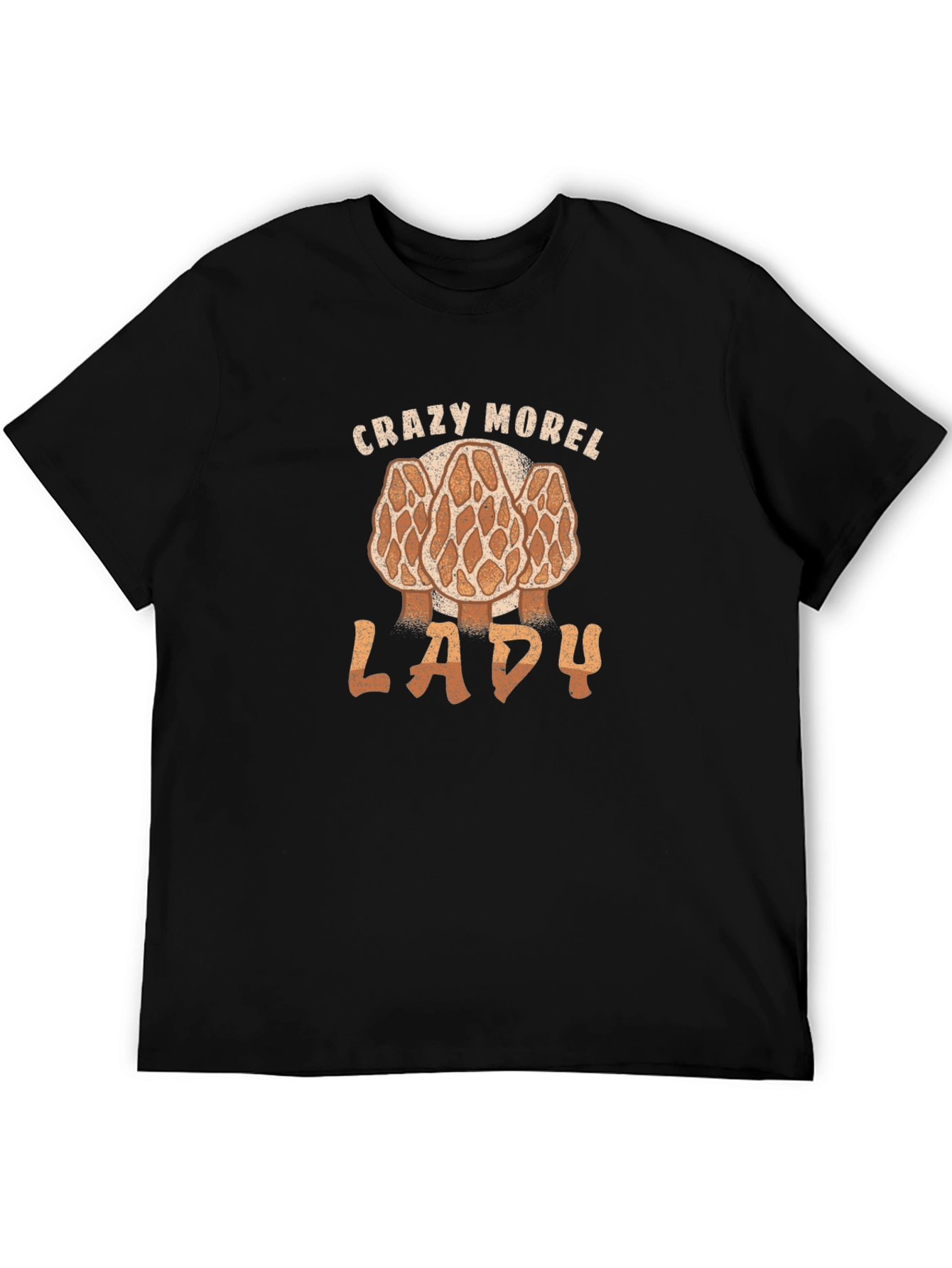 Crazy Morel Lady T-Shirt - Mushroom Hunting Apparel