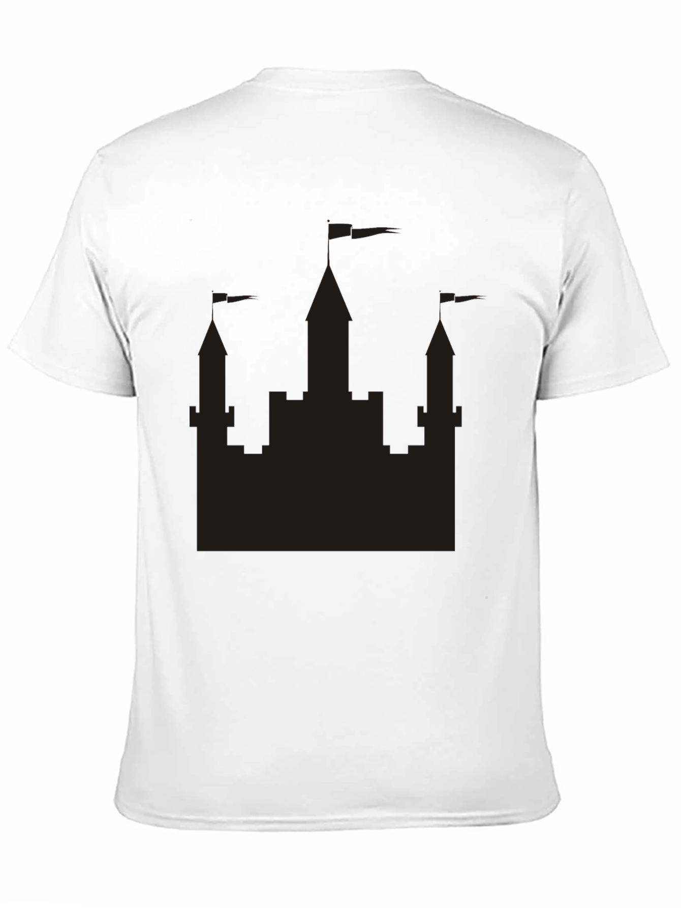 Mens Black Castle Graphic Tee