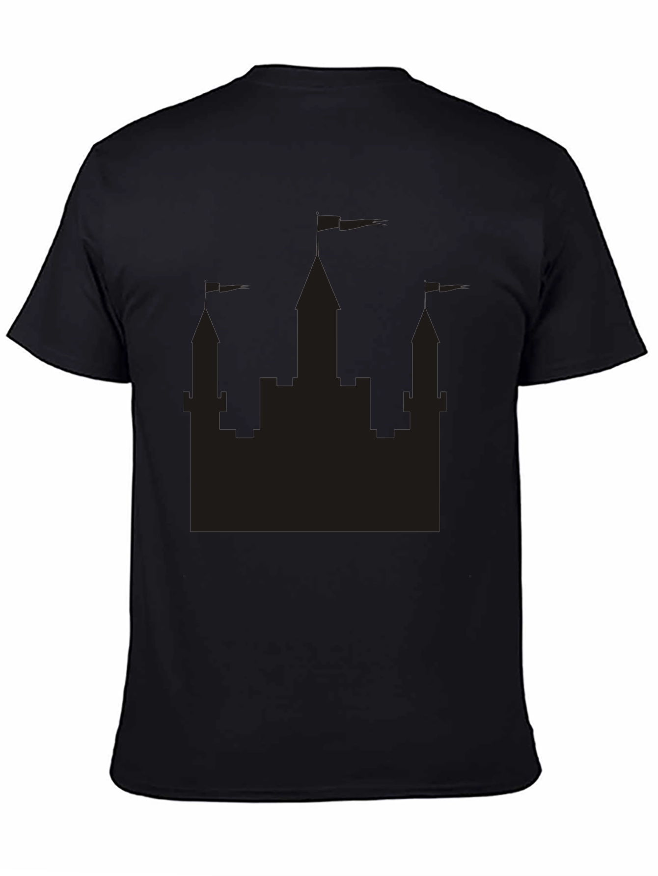 Mens Black Castle Graphic Tee