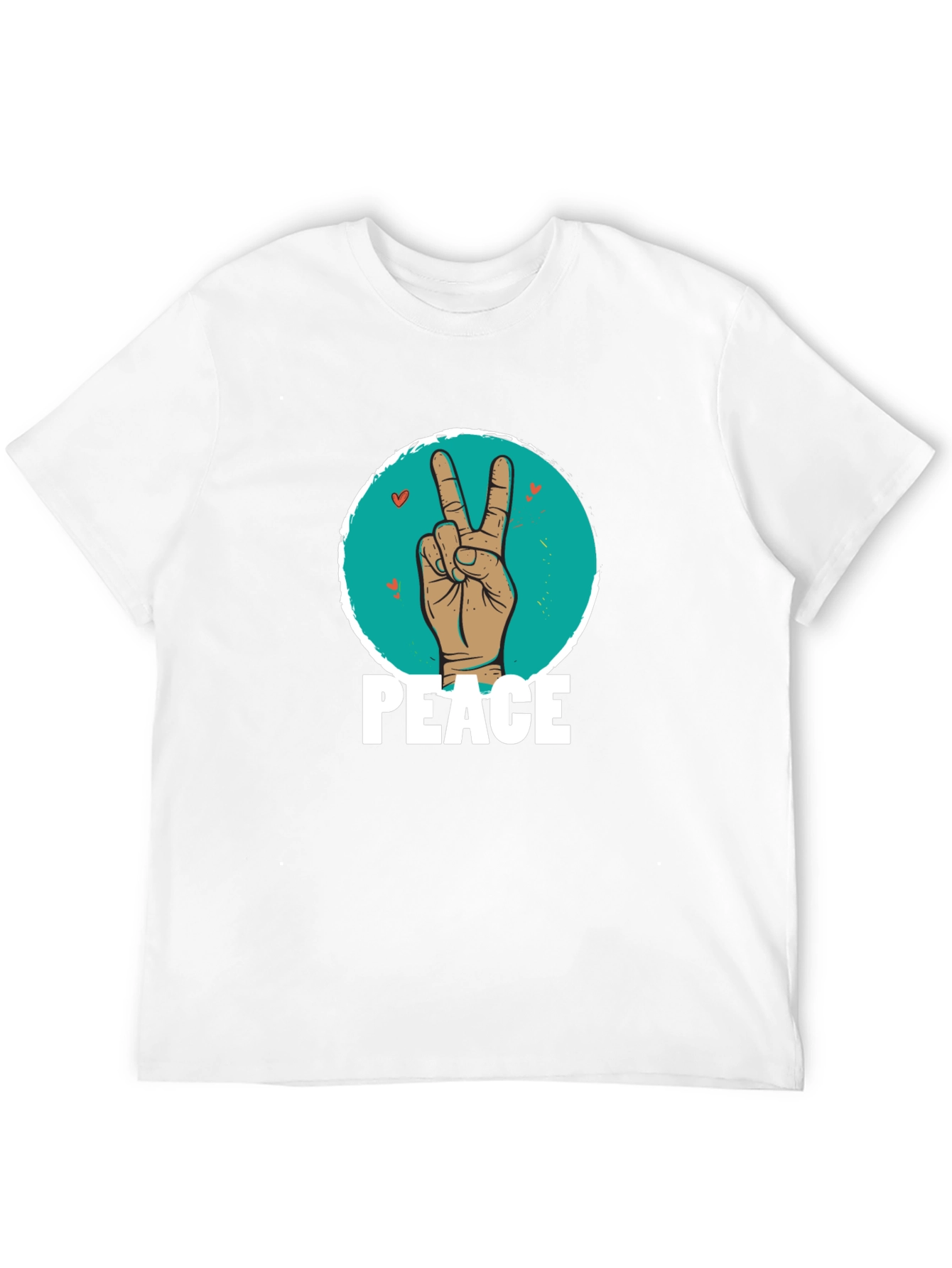 Peace Sign Hand Graphic T-Shirt