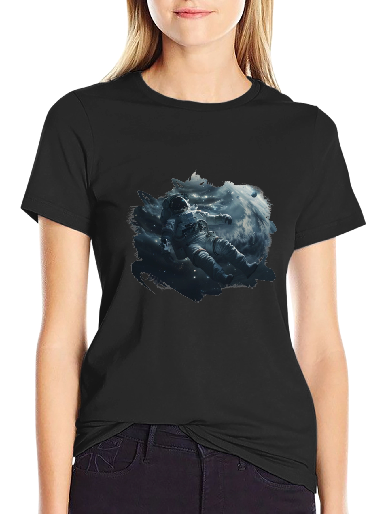 Astronaut Space T-Shirt - Premium Cotton Blend