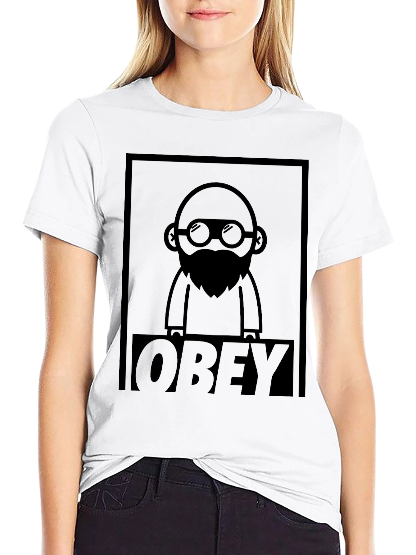 Obey Graphic T-Shirt - Mens Black Tee