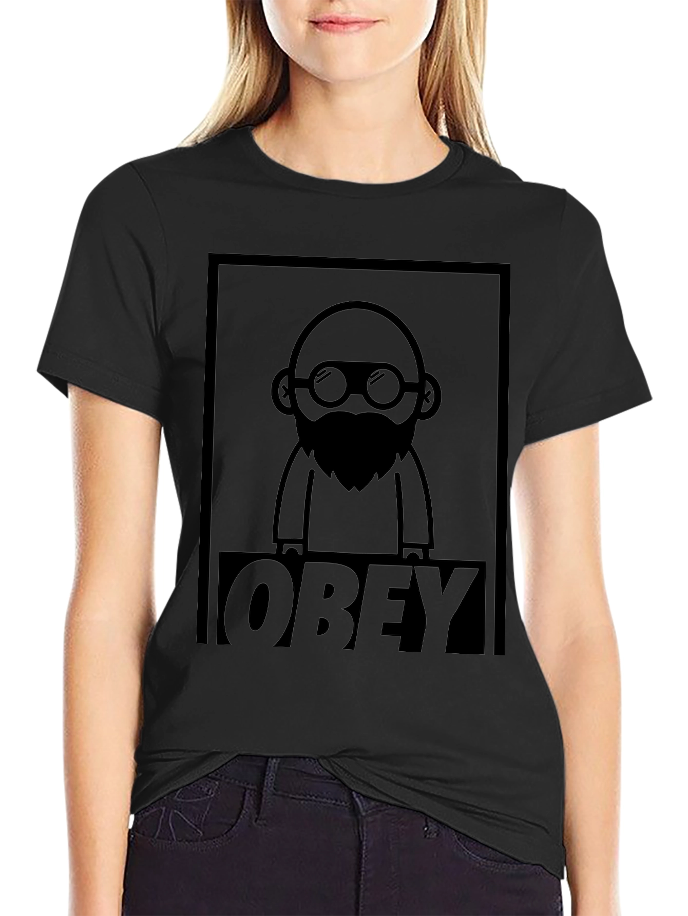 Obey Graphic T-Shirt - Mens Black Tee