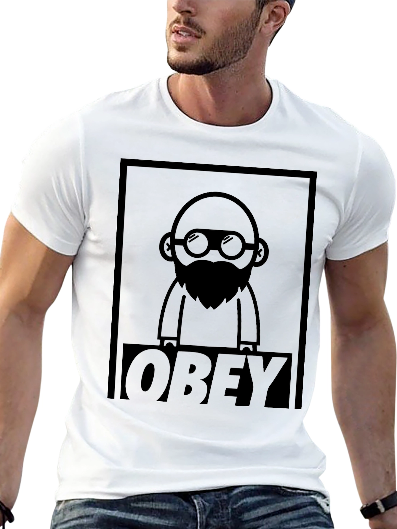 Obey Graphic T-Shirt - Mens Black Tee