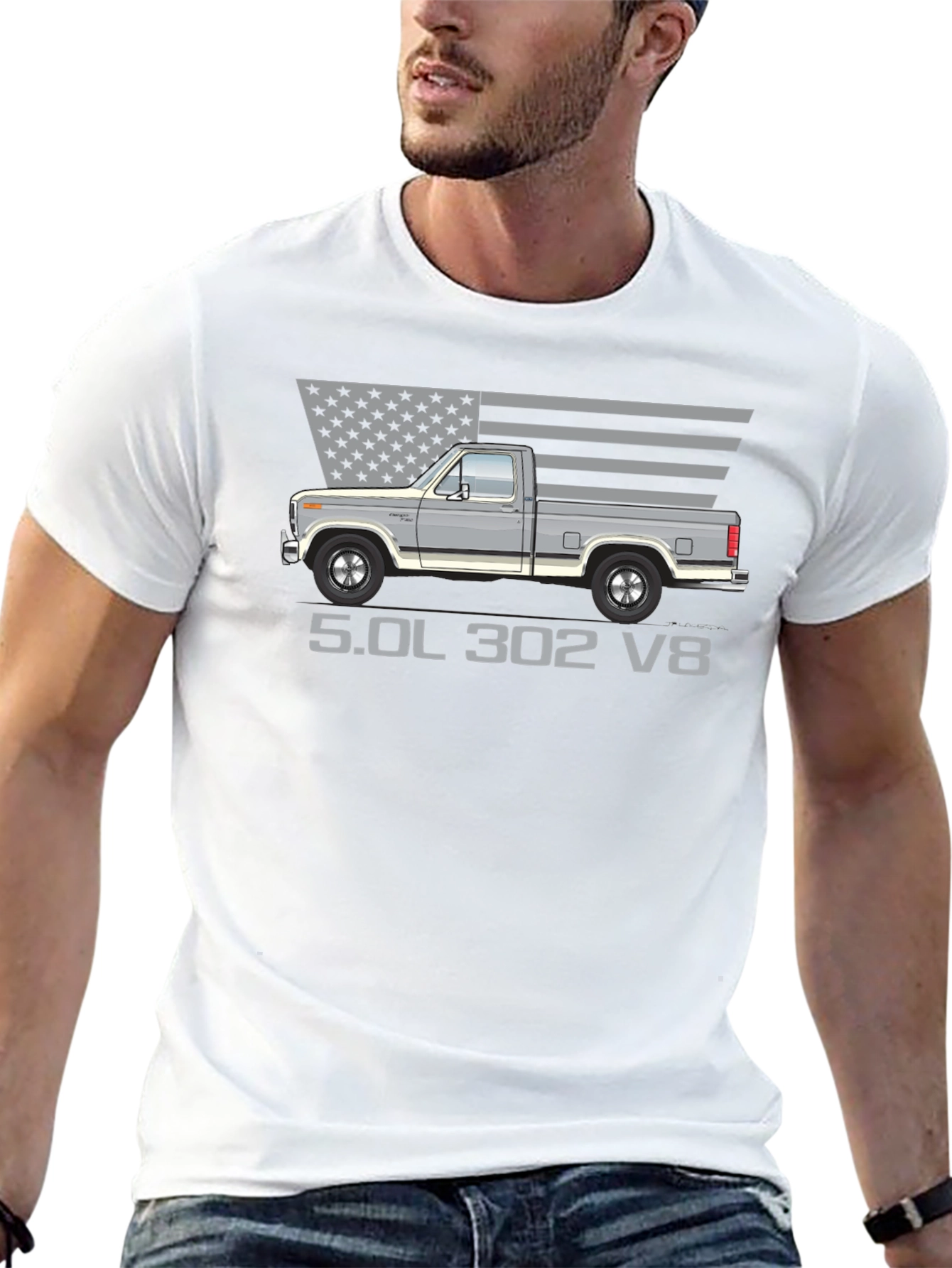 Classic Truck Graphic Tee - 5.0L 302 V8