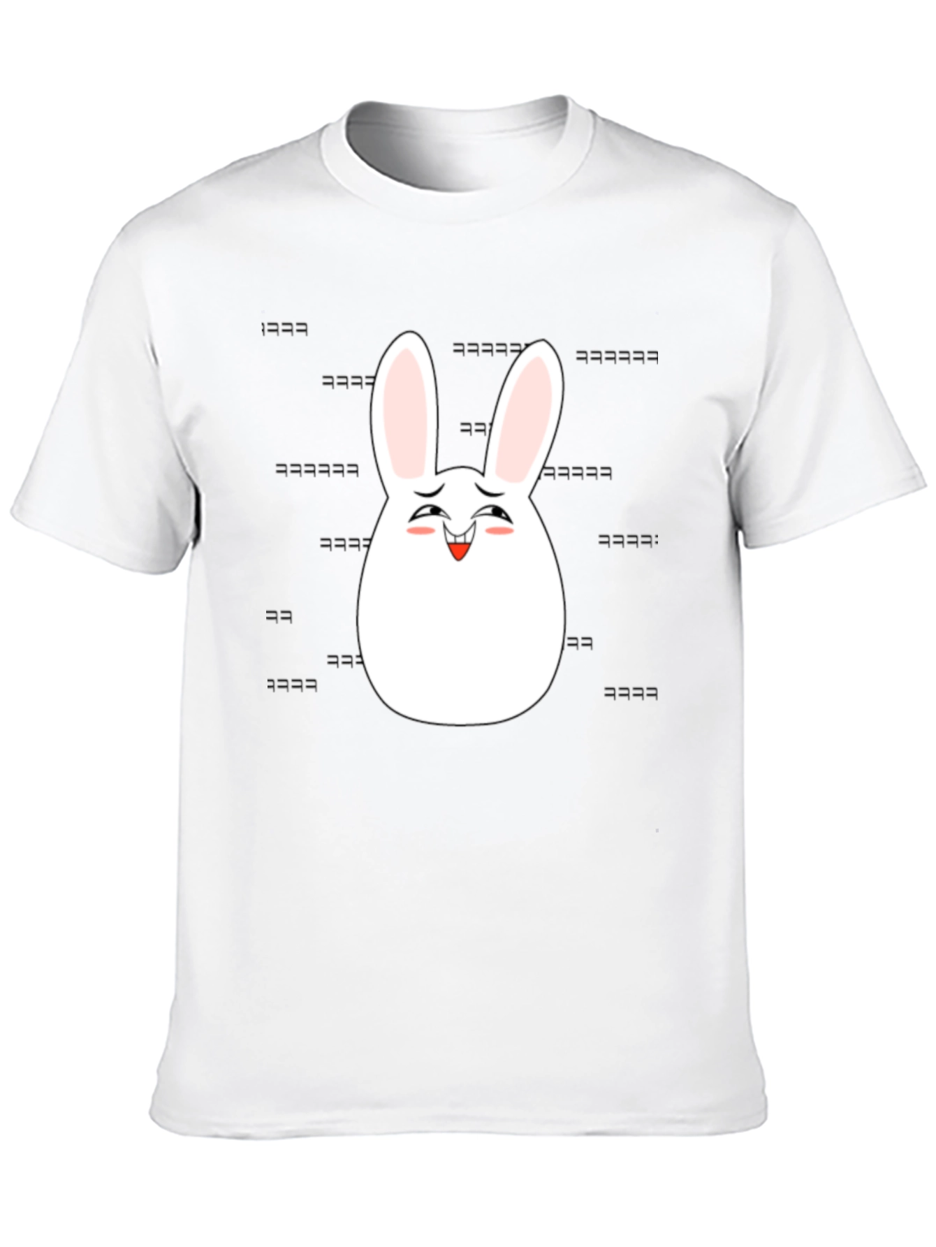 Funny Easter Bunny Laughing Graphic Tee - Black