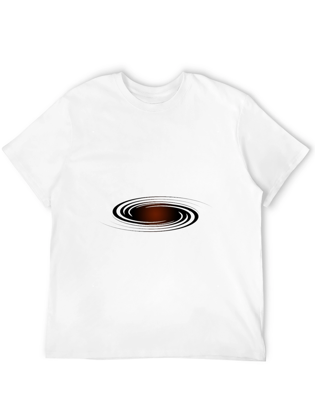 Black Tee with Abstract Portal Design