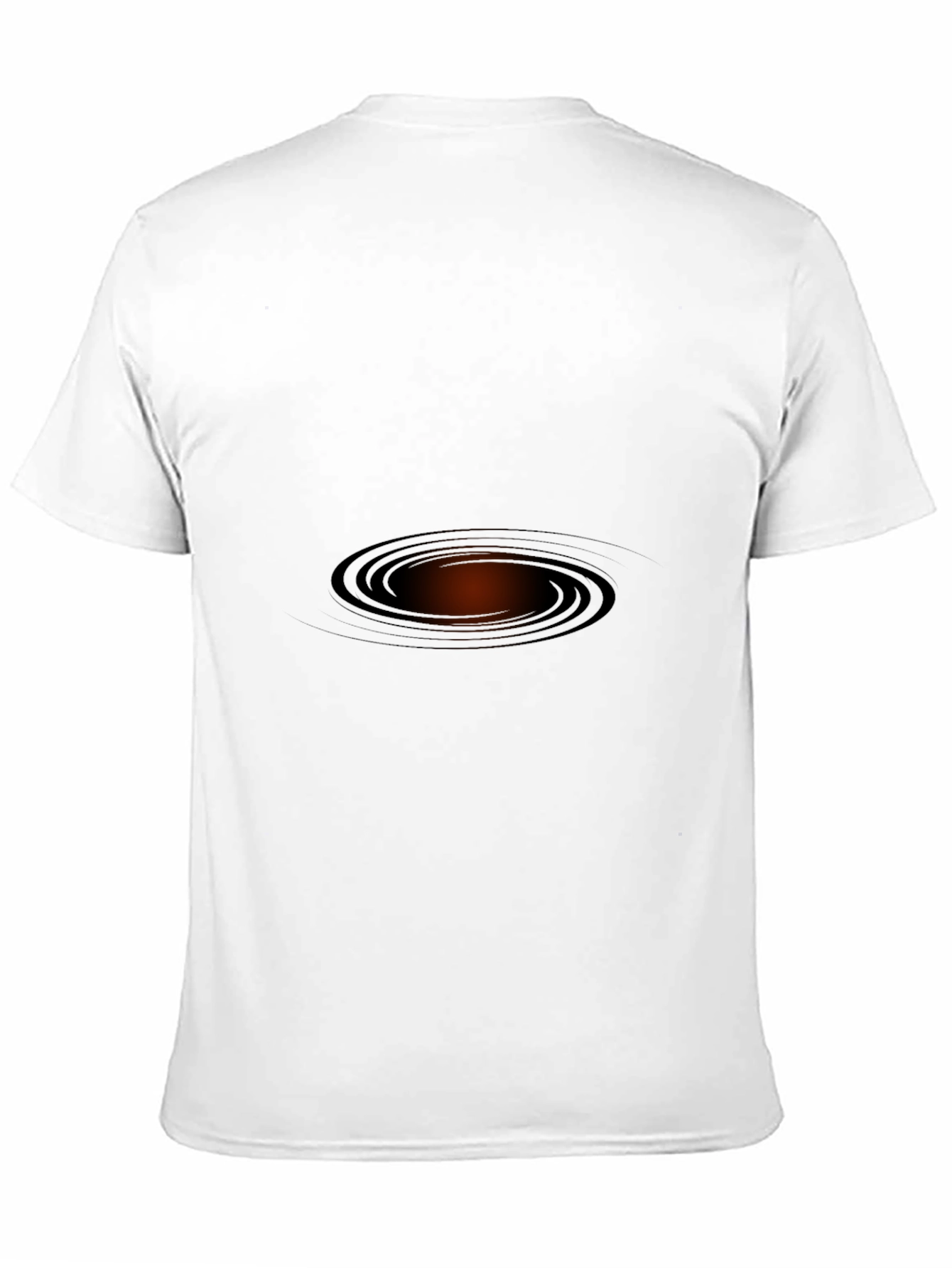 Black Tee with Abstract Portal Design