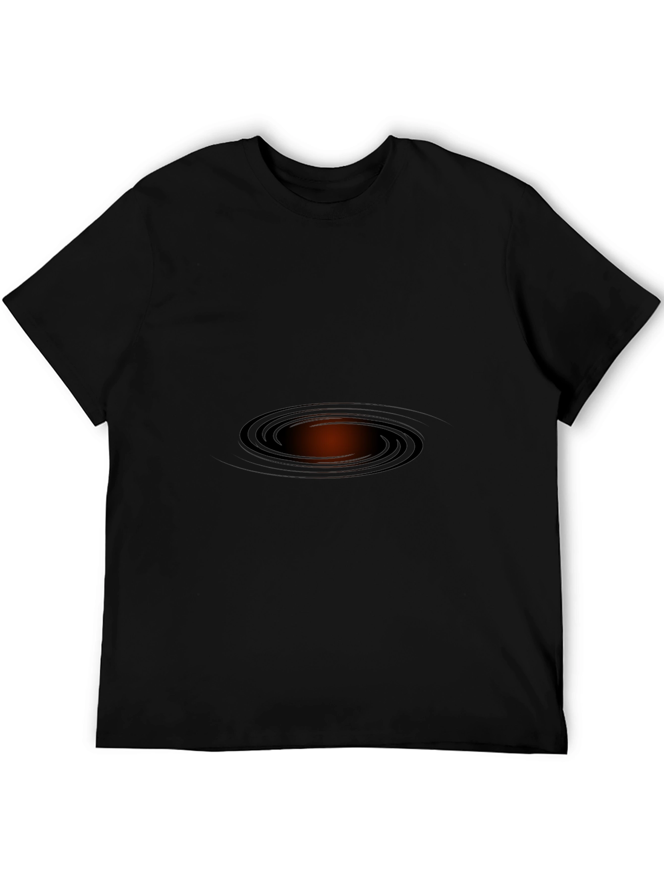 Black Tee with Abstract Portal Design