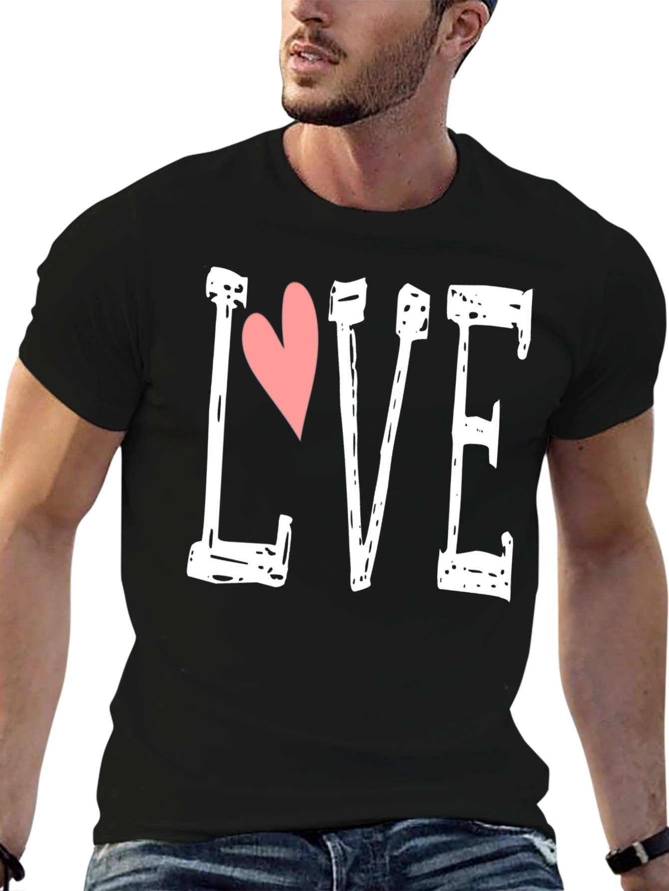 LOVE Heart Graphic Print T-Shirt