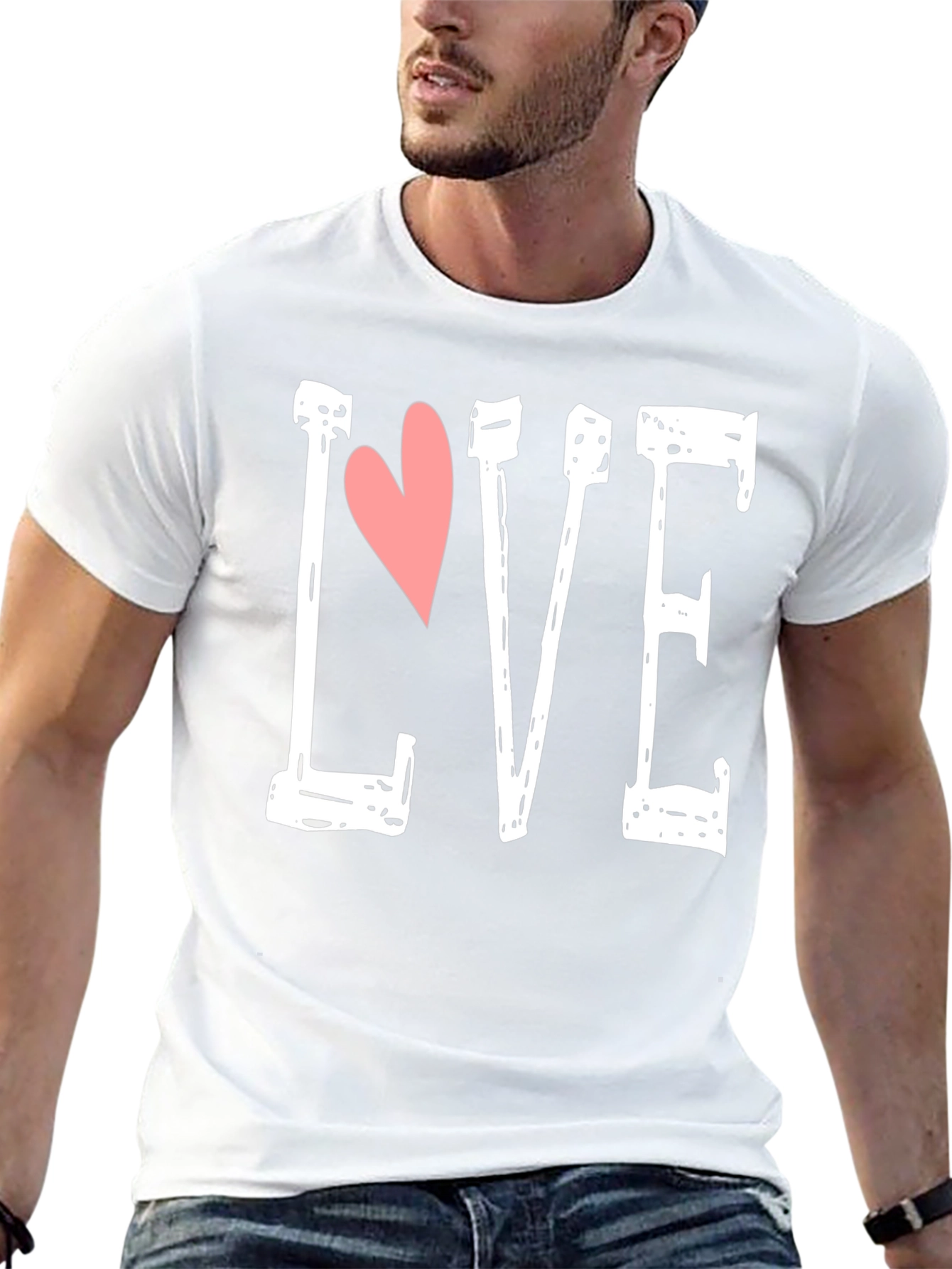 LOVE Heart Graphic Print T-Shirt