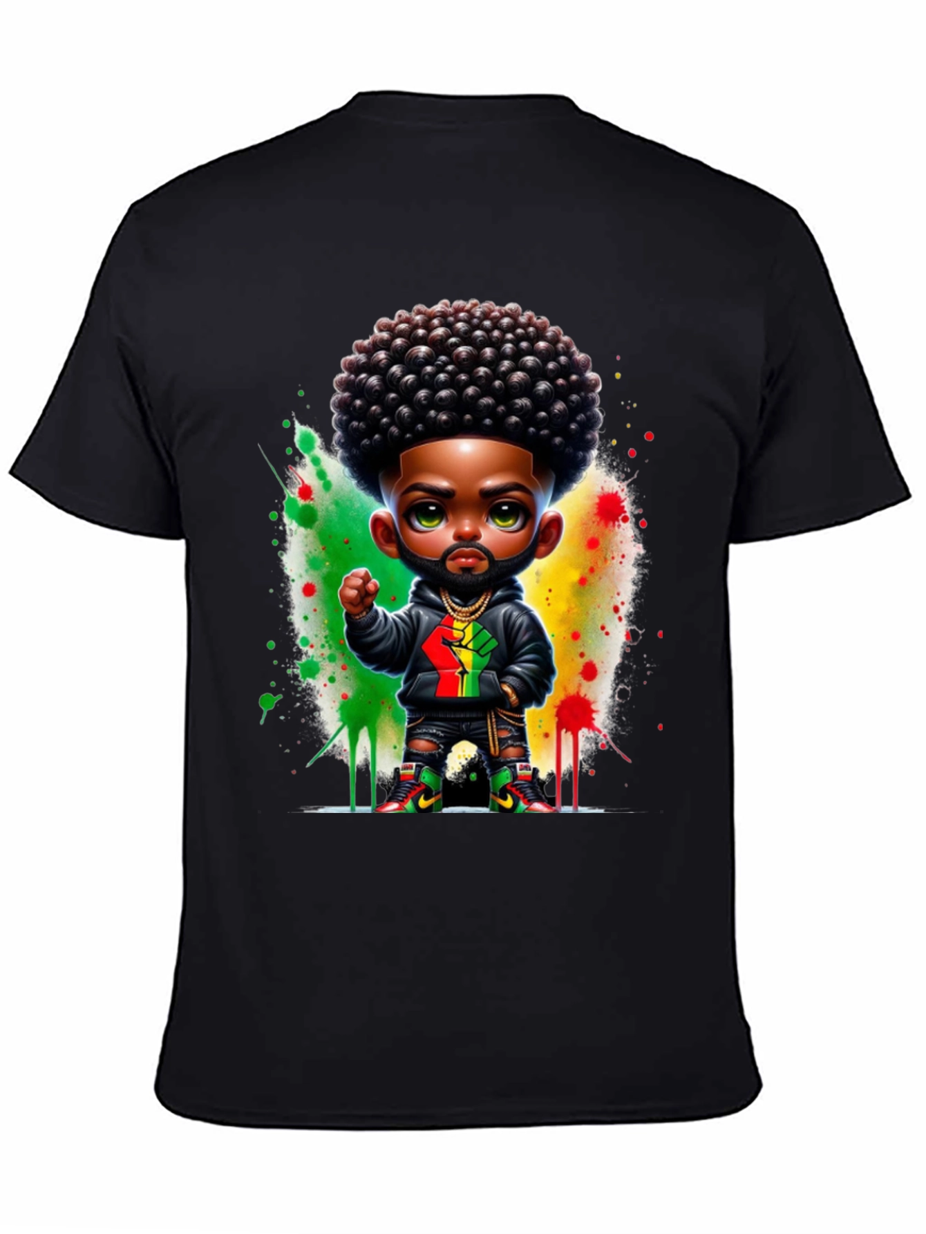Afro Black Fist Power Tee