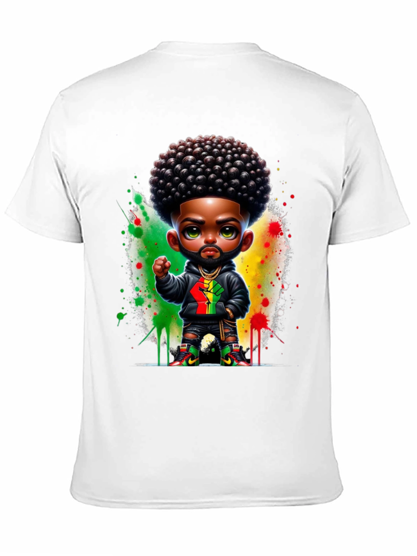 Afro Black Fist Power Tee