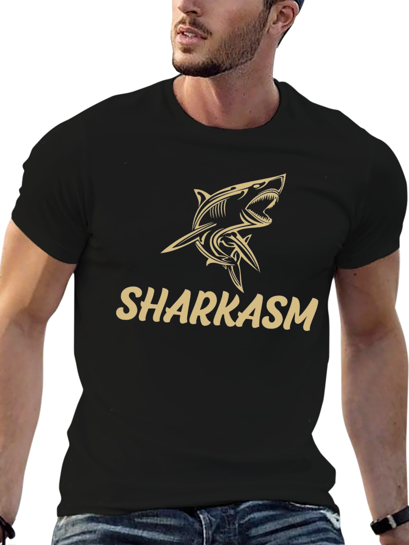 Sharkasm Graphic T-Shirt - Mens Humor Tee