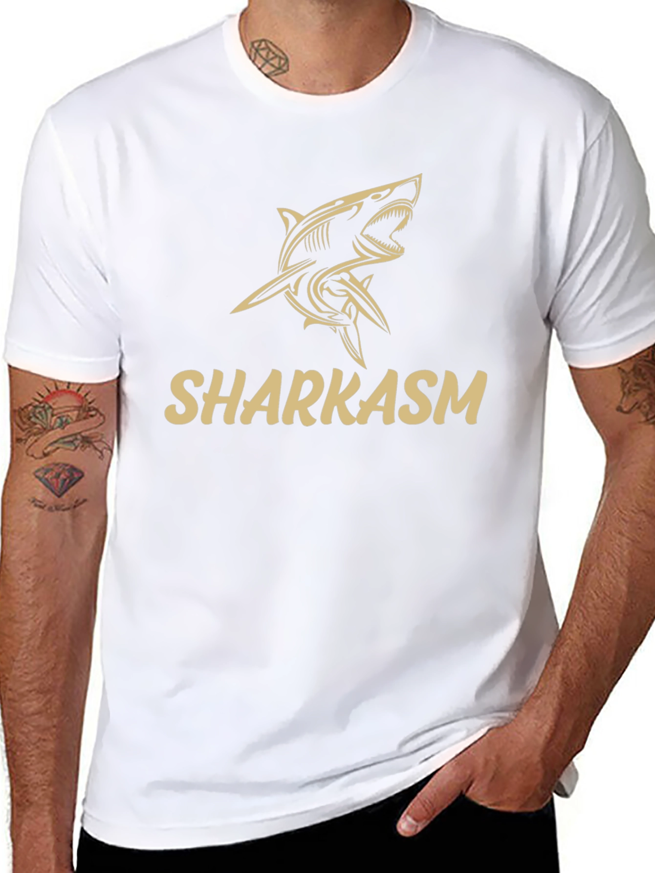 Sharkasm Graphic T-Shirt - Mens Humor Tee