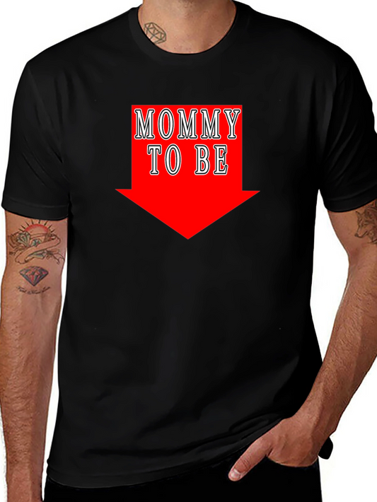 Mommy To Be Arrow Black T-Shirt