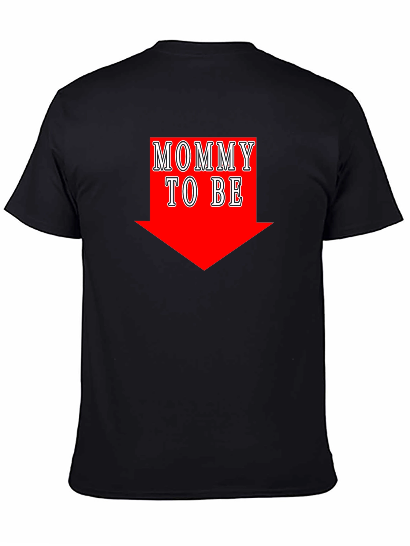 Mommy To Be Arrow Black T-Shirt