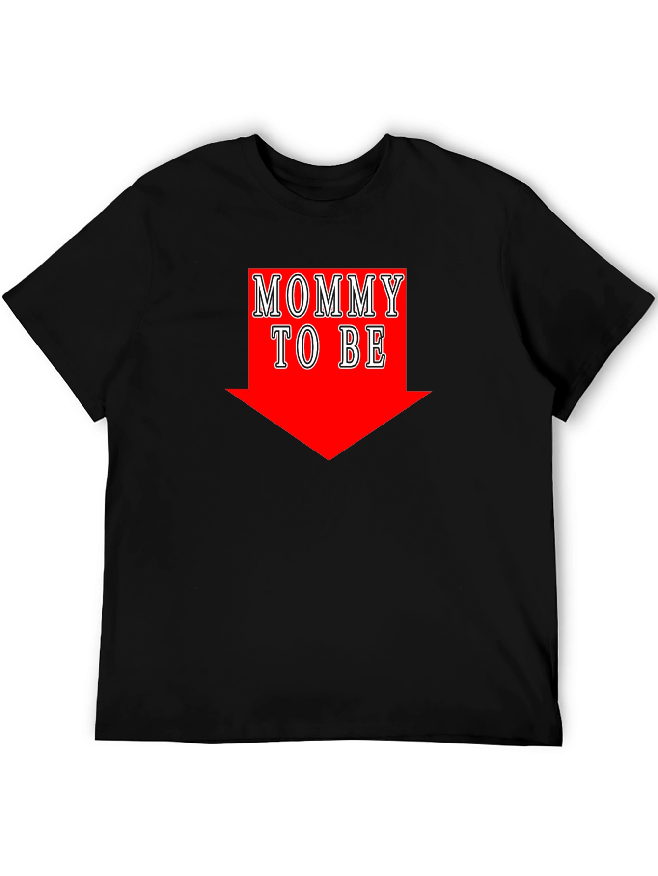 Mommy To Be Arrow Black T-Shirt