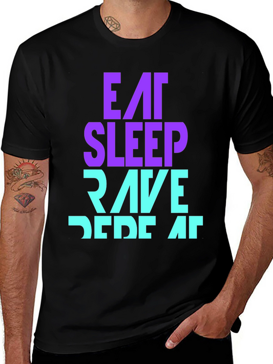 Eat Sleep Rave Repeat T-Shirt - Fun Party Apparel