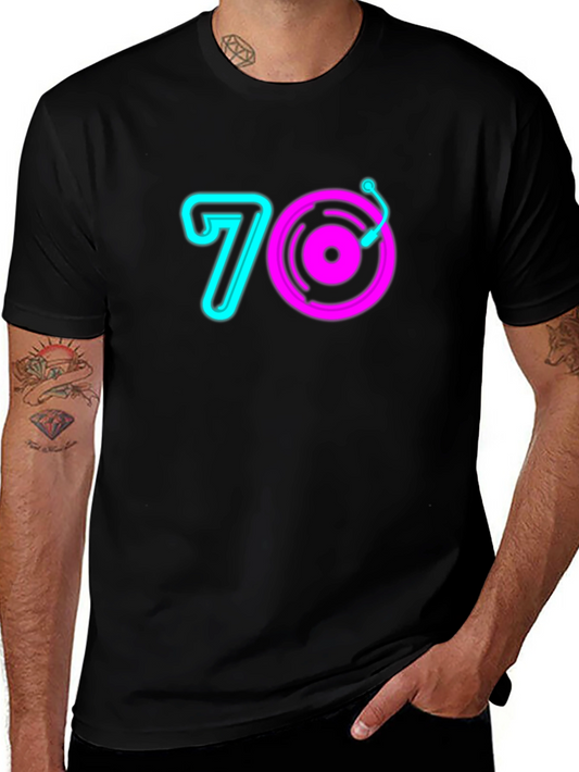70s Retro Record Player Graphic Tee