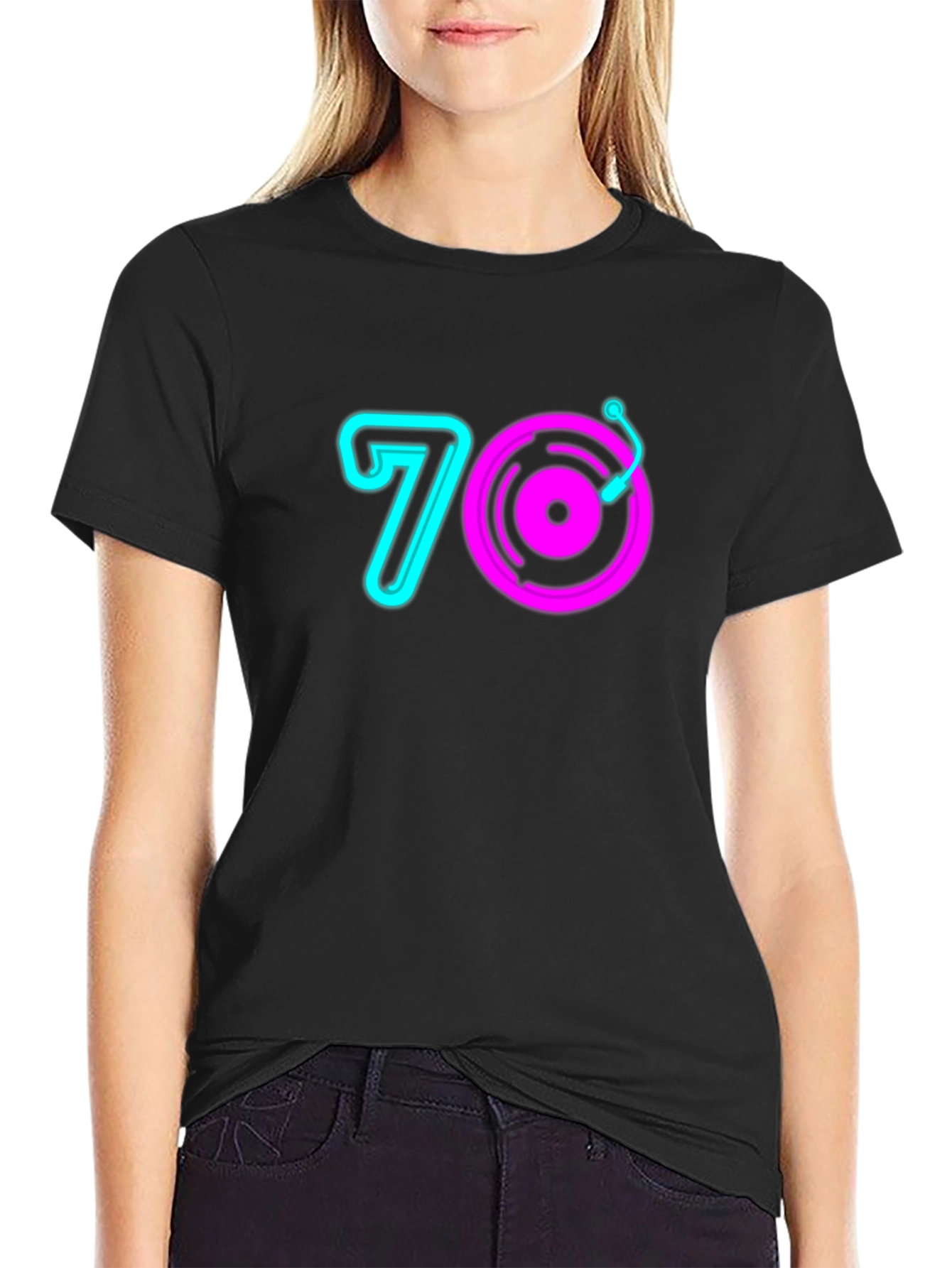 70s Retro Record Player Graphic Tee