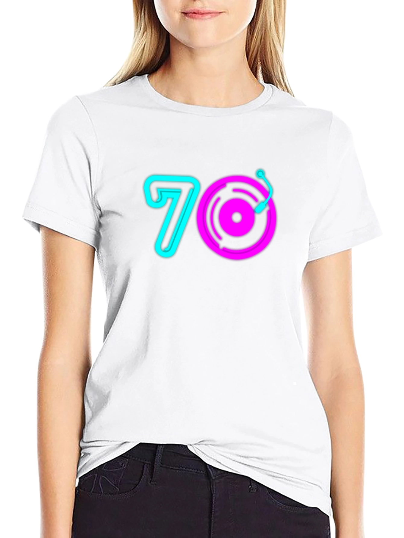 70s Retro Record Player Graphic Tee
