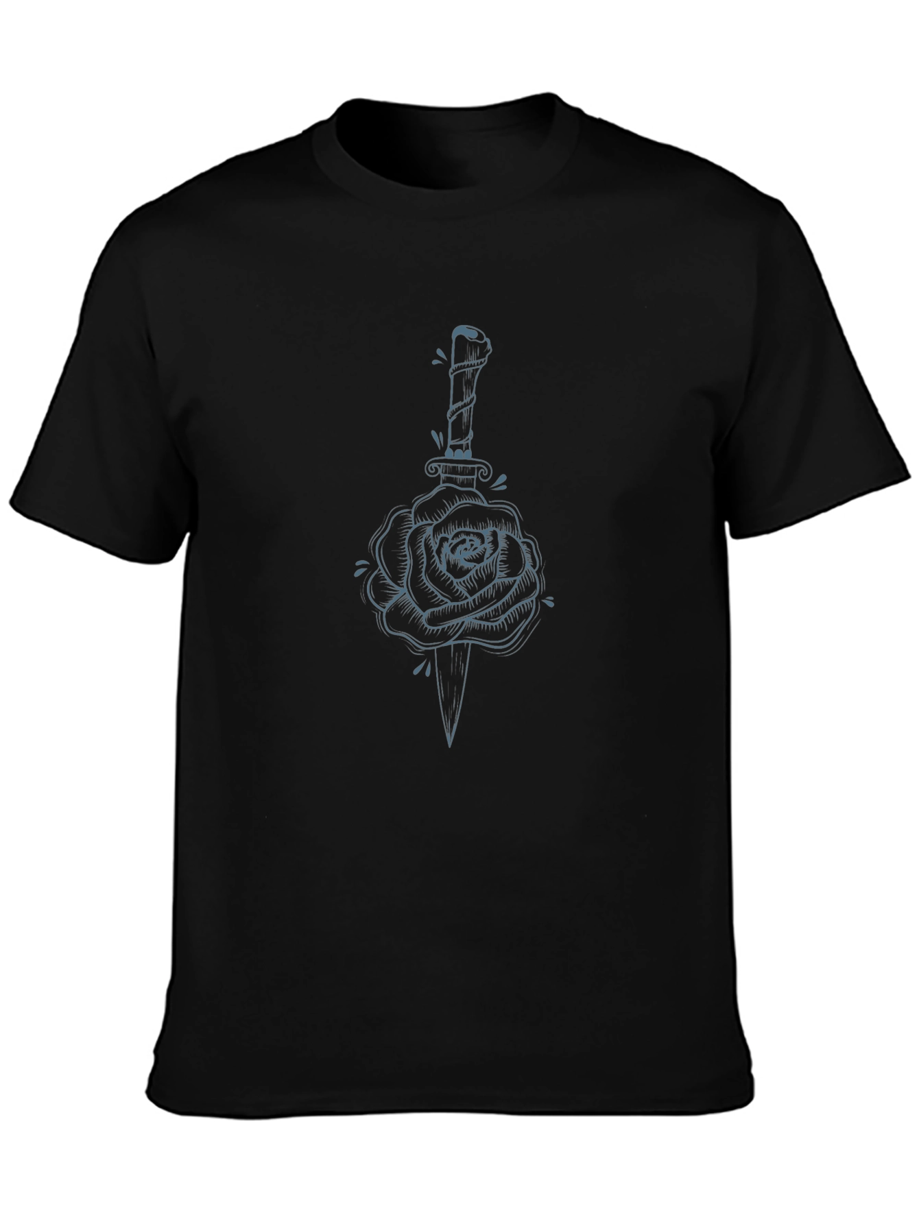 Rose & Dagger Graphic Tee - Edgy Style