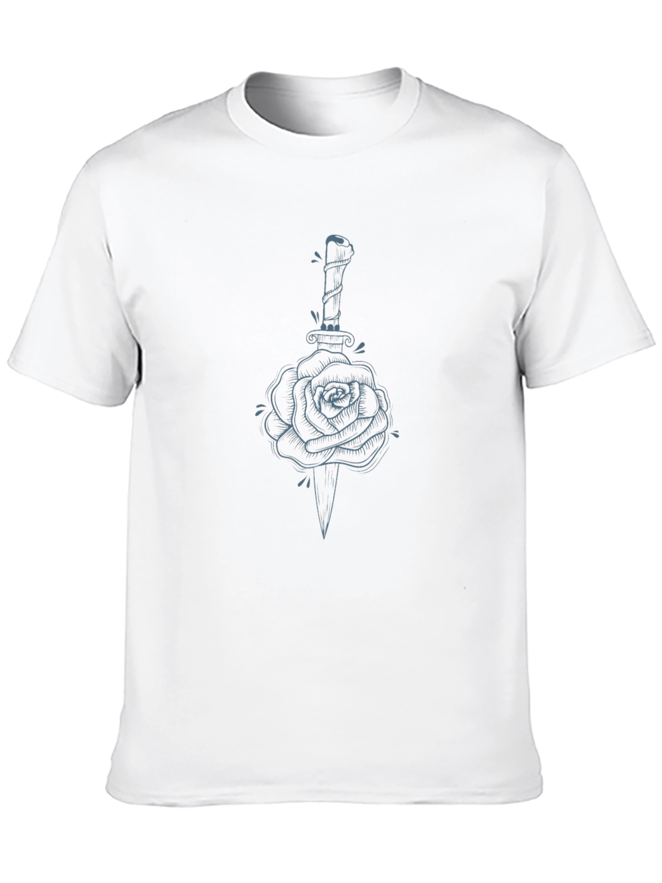 Rose & Dagger Graphic Tee - Edgy Style