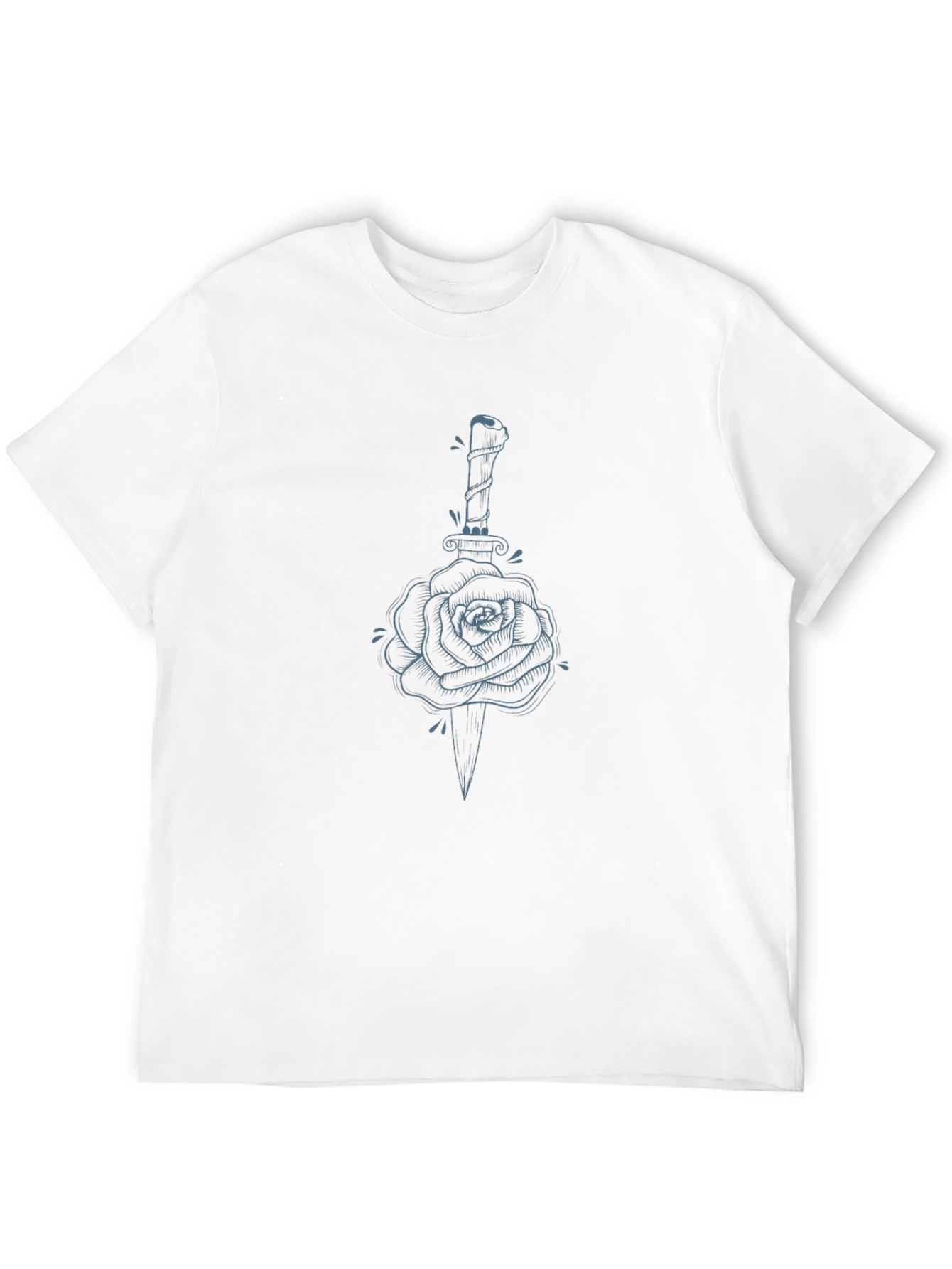 Rose & Dagger Graphic Tee - Edgy Style