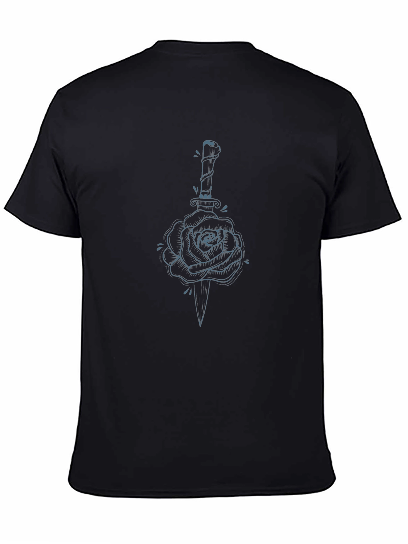 Rose & Dagger Graphic Tee - Edgy Style