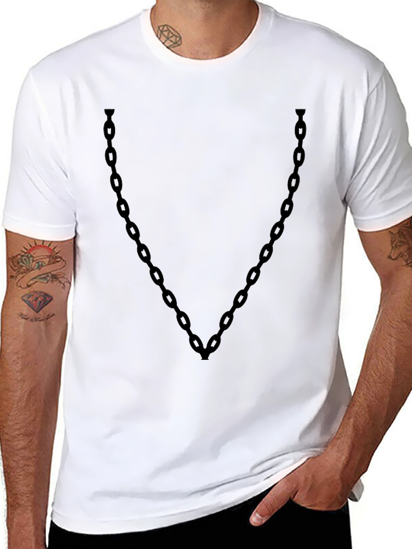 Chain Graphic Black T-Shirt